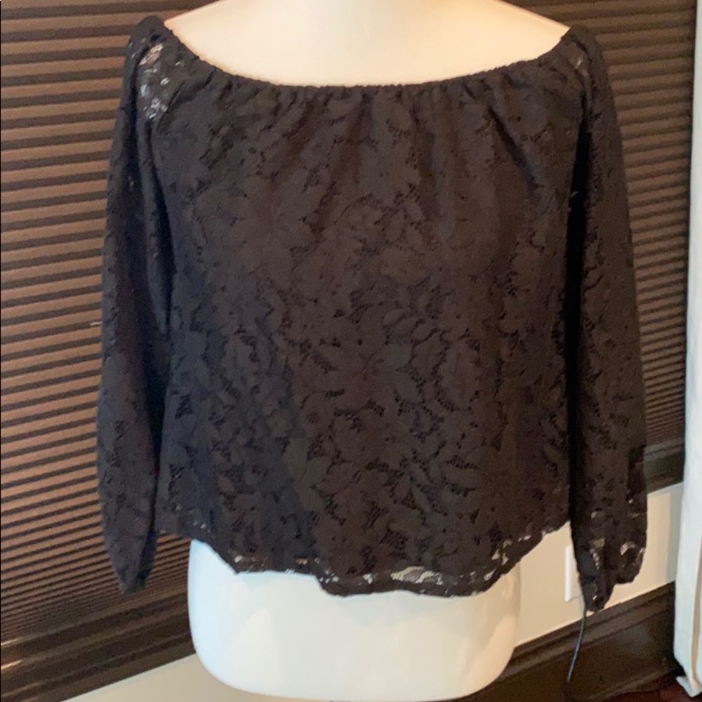 Lace off the shoulder top
